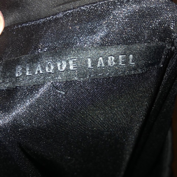 Blaque label one sleeve satin black dress - Picture 5 of 5